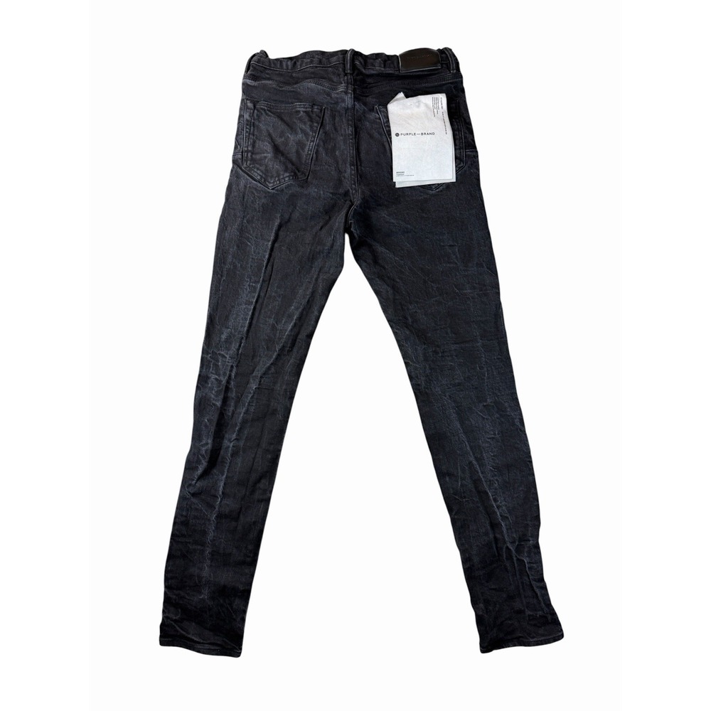 Purple Brand P001 Black Wash Slim Fit Jeans Low Rise Men's Size 33 Fits (32x33)